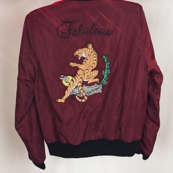 LOVE TREE Women's Bomber Jacket EUC Size Large - Picture 1 of 4